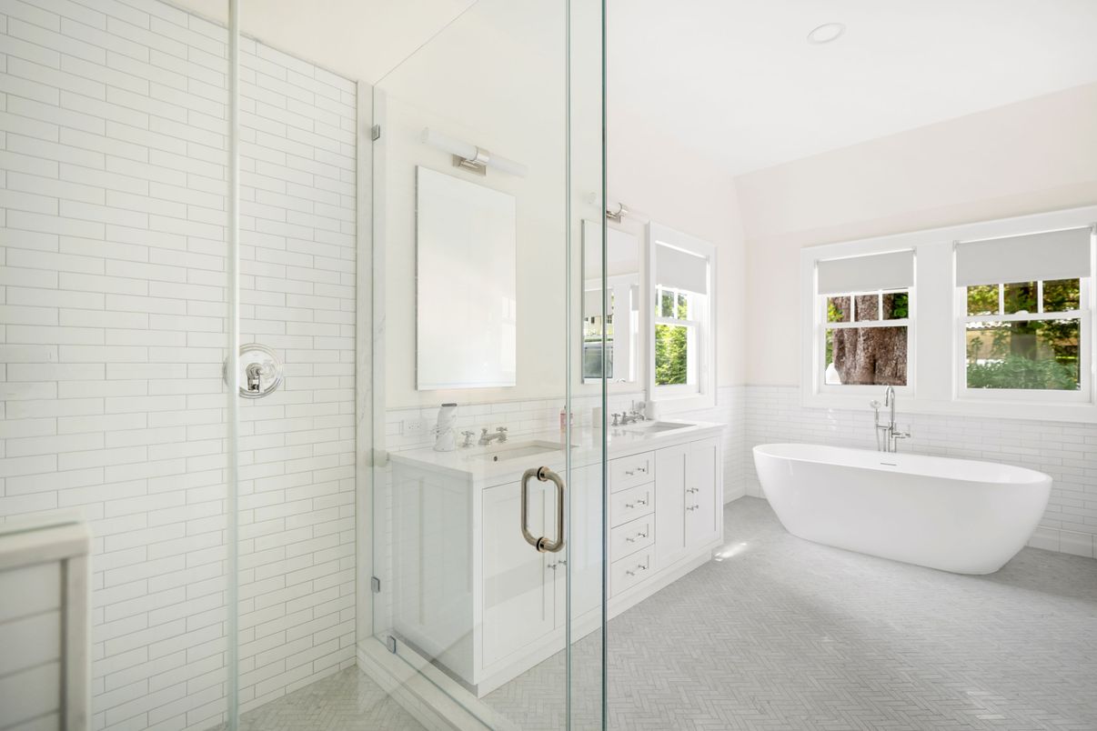 Bathroom, Free Standing Baths, Glass Shower, Interior