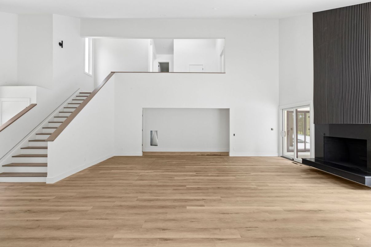 Fireplace, Interior, Wood Texture Flooring