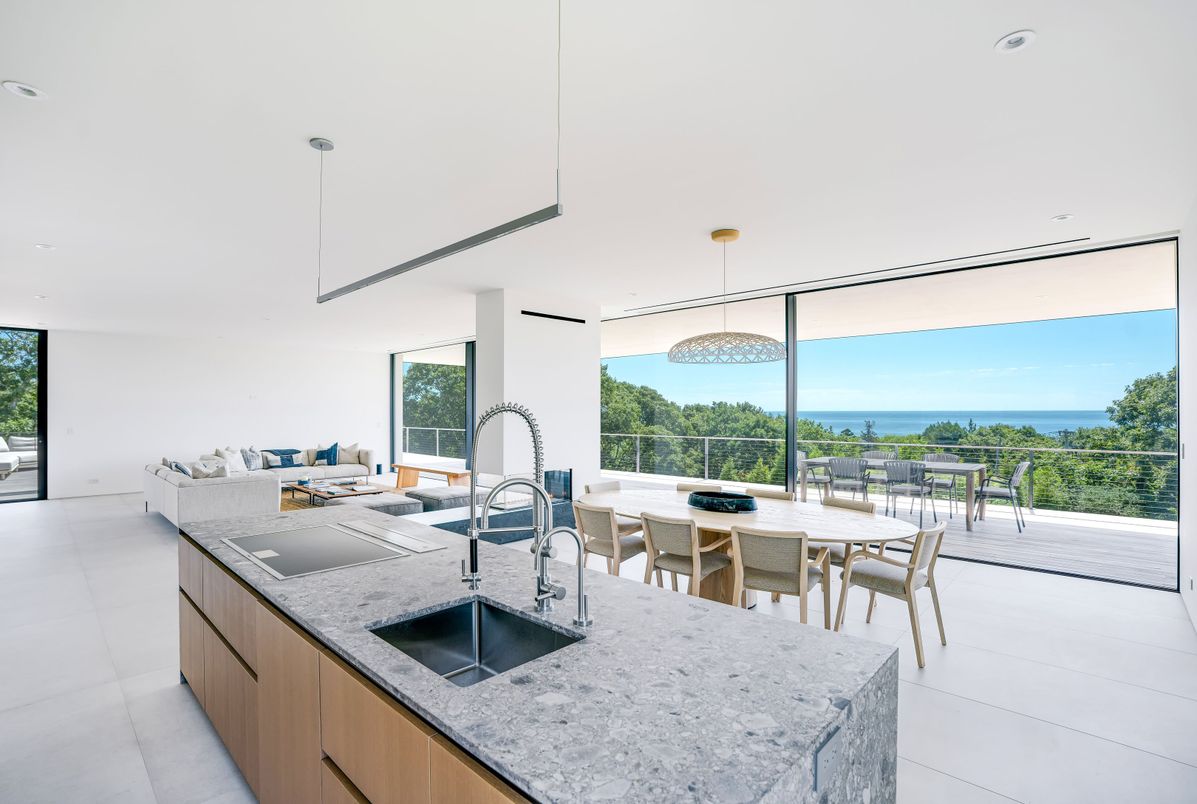 Dining room, Interior, Kitchen, Living room, Pendant Lights, Recessed Lighting, Water