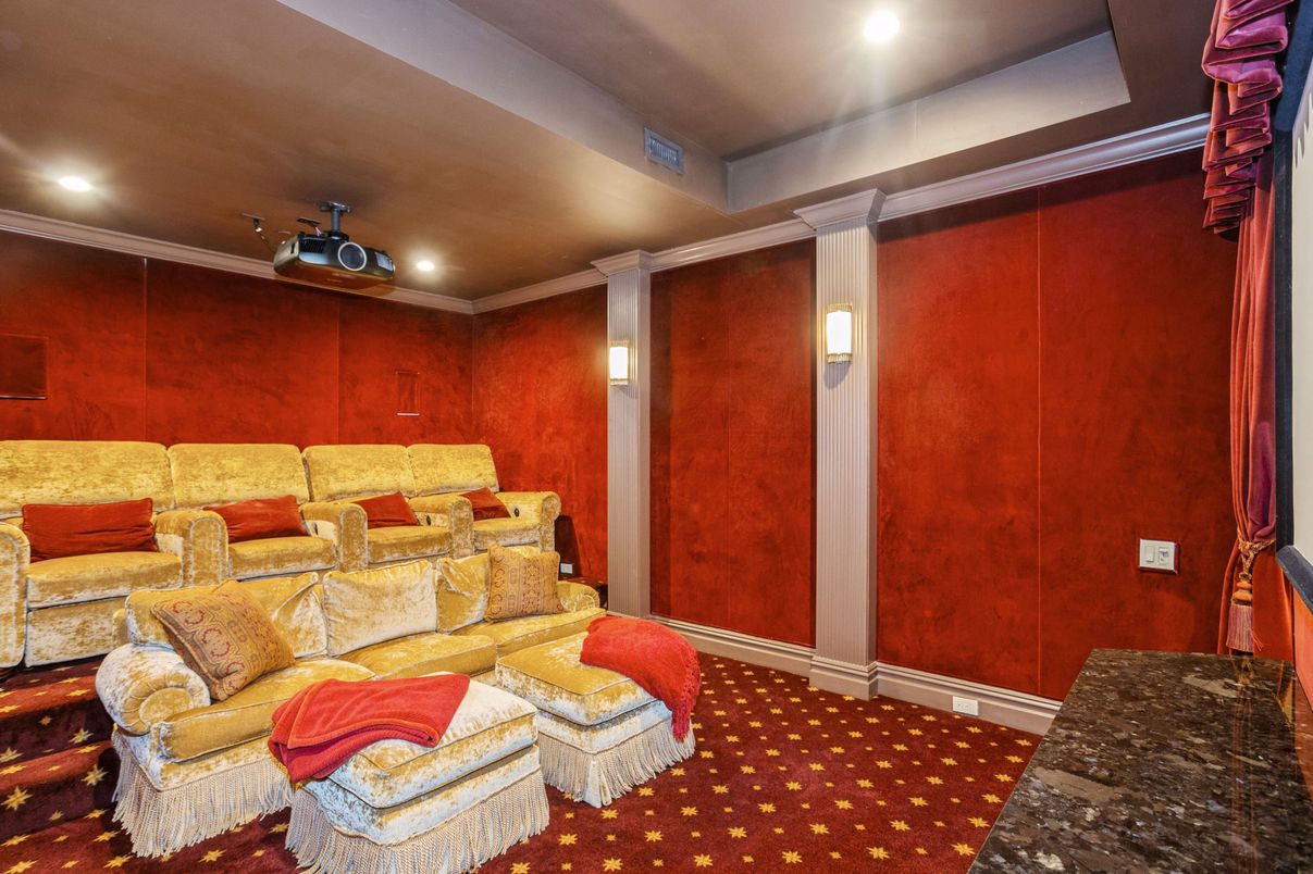 Home Theatre Room, Interior, Projection Screen, Recessed Lighting, Theatre Room
