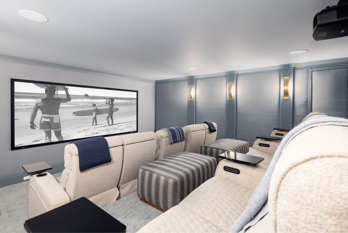 Home Theatre Room, Interior, Projection Screen, Recessed Lighting, Theatre Room