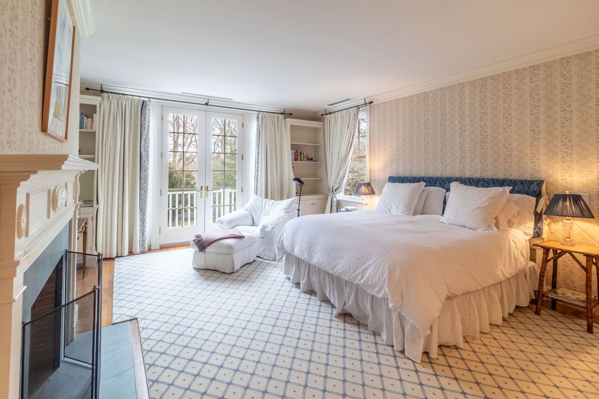 Bedroom, Fireplace, Interior