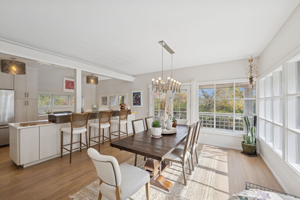 Chandelier, Dining room, Interior, Pendant Lights, Wood Texture Flooring