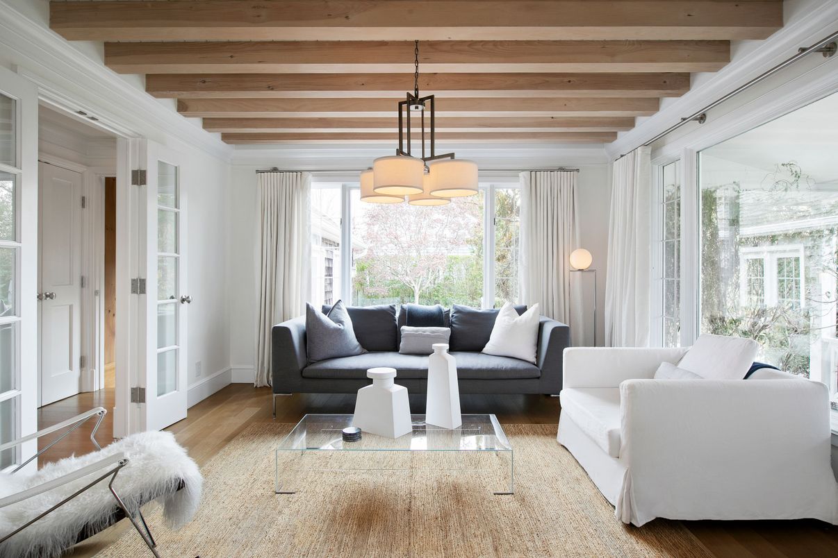 Interior, Living room, Pendant Lights, Wooden Beams, Wooden Ceilings, Wood Texture Flooring