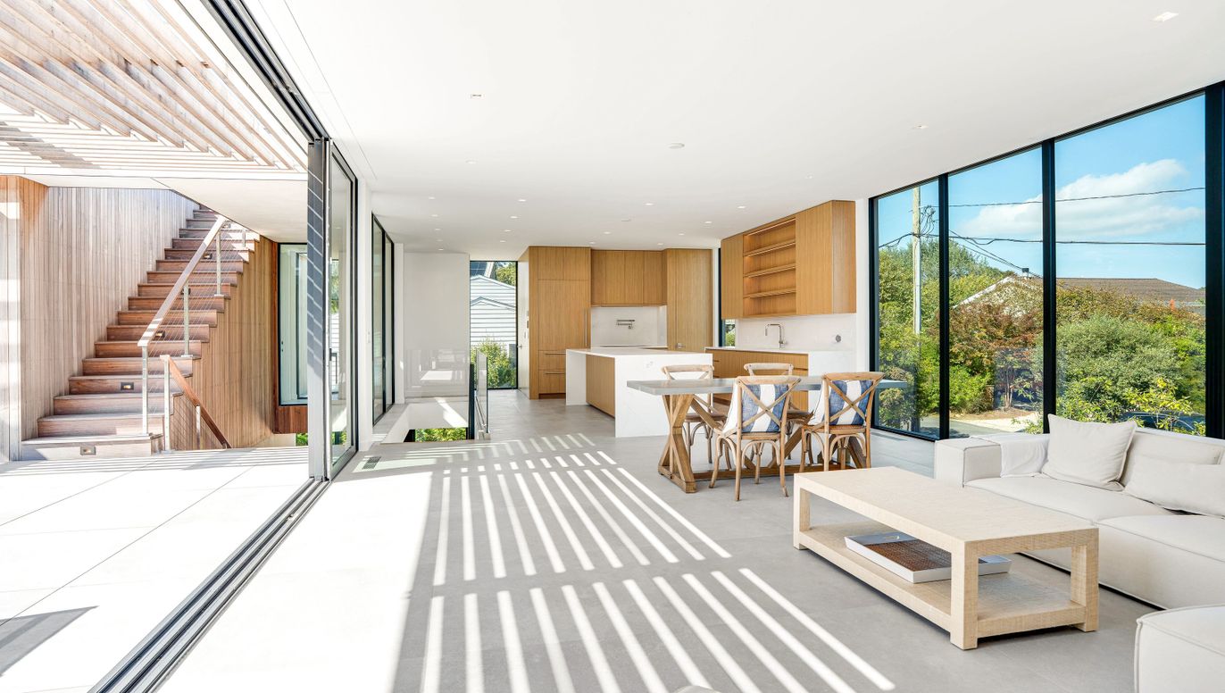 Dining room, Interior, Kitchen, Living room, Recessed Lighting