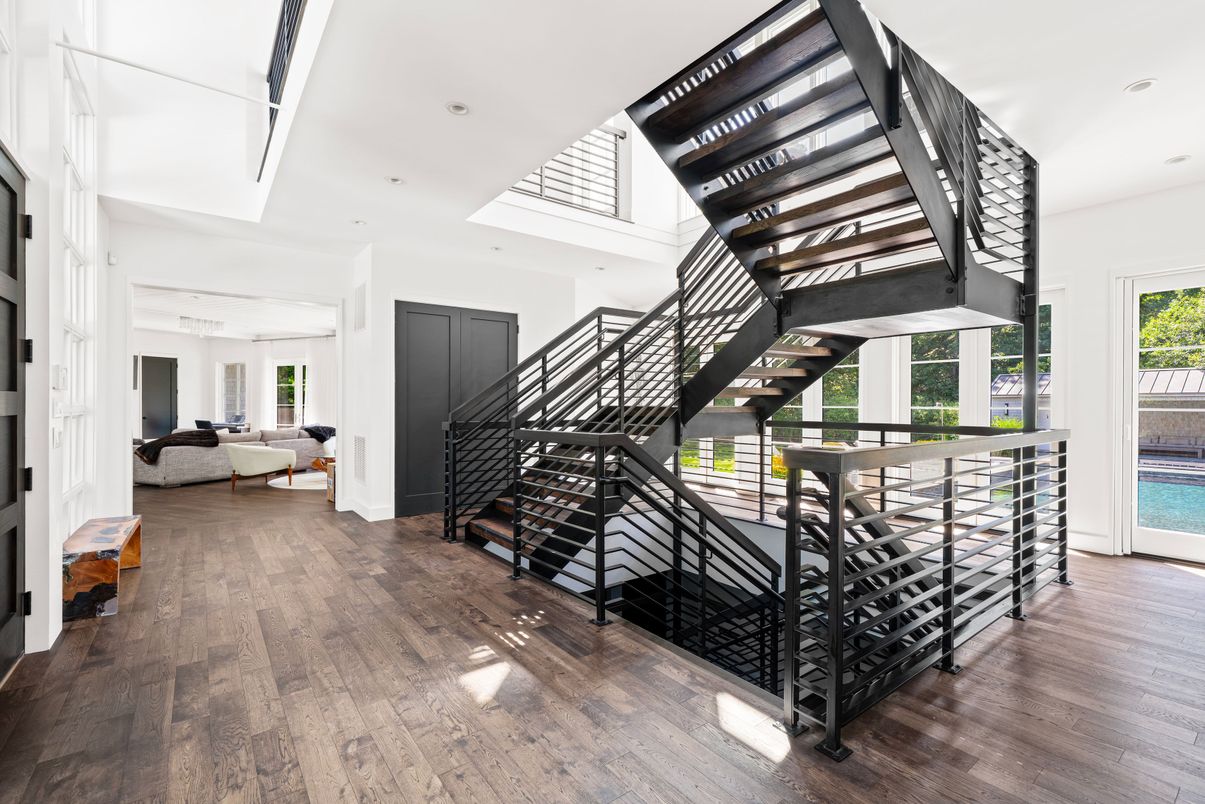 Glass Ceilings, Interior, Recessed Lighting, Wood Texture Flooring