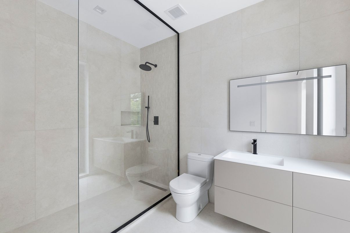 Bathroom, Glass Shower, Interior
