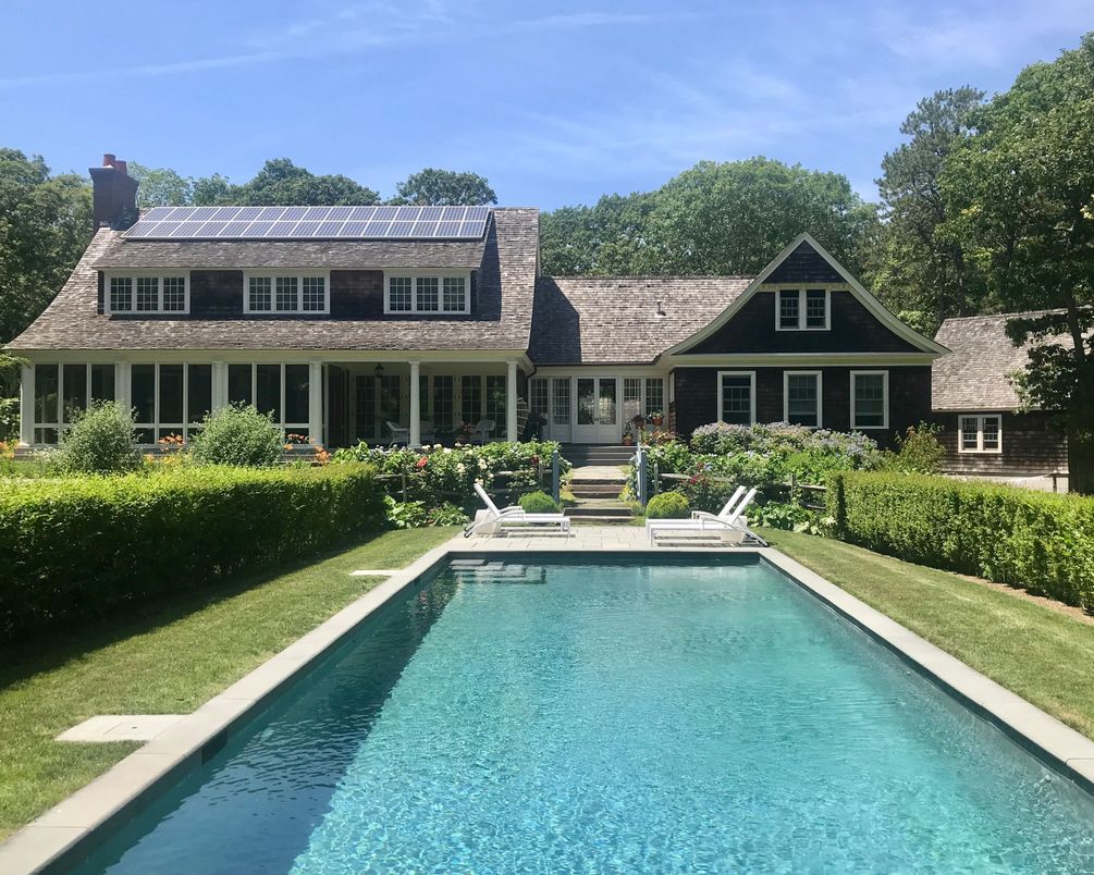 Exterior, Pool, Solar Panels