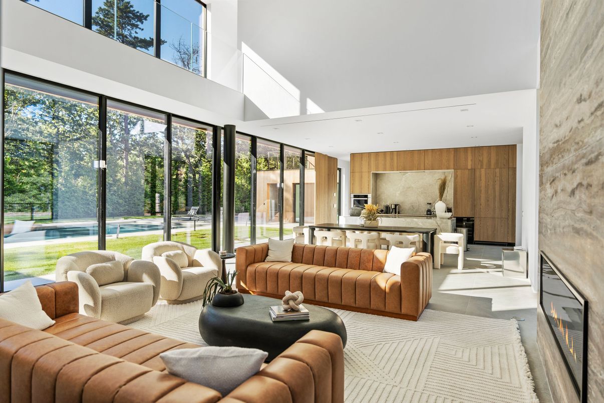 Dining room, Fireplace, Interior, Kitchen, Living room