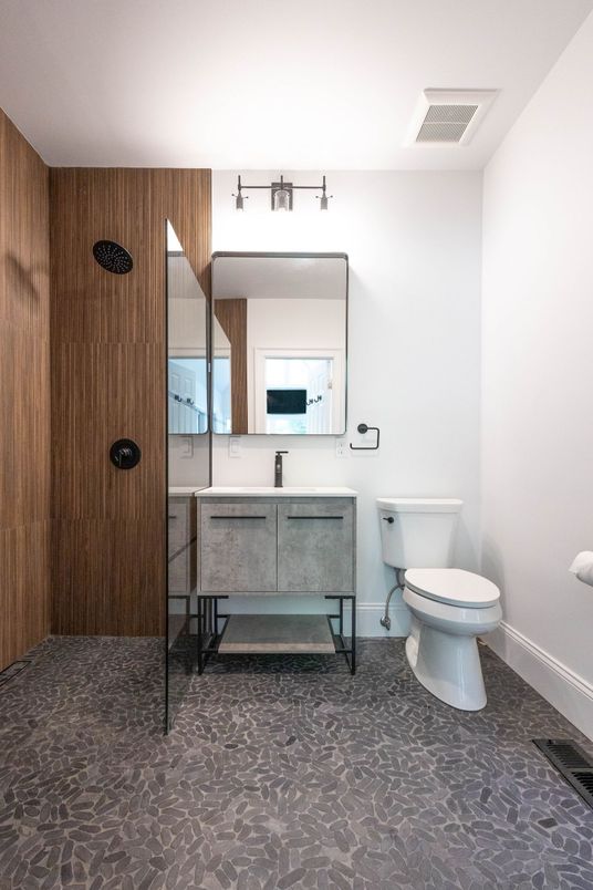 Bathroom, Interior, Wooden Walls