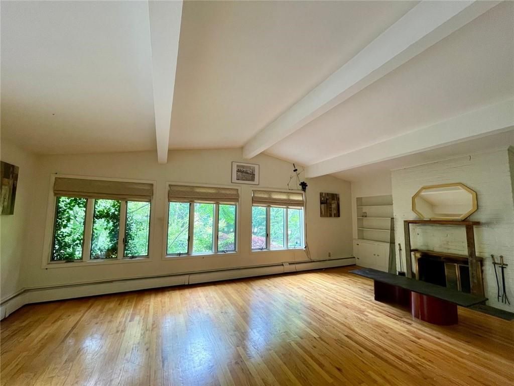 Empty room, Fireplace, Interior, Wood Texture Flooring