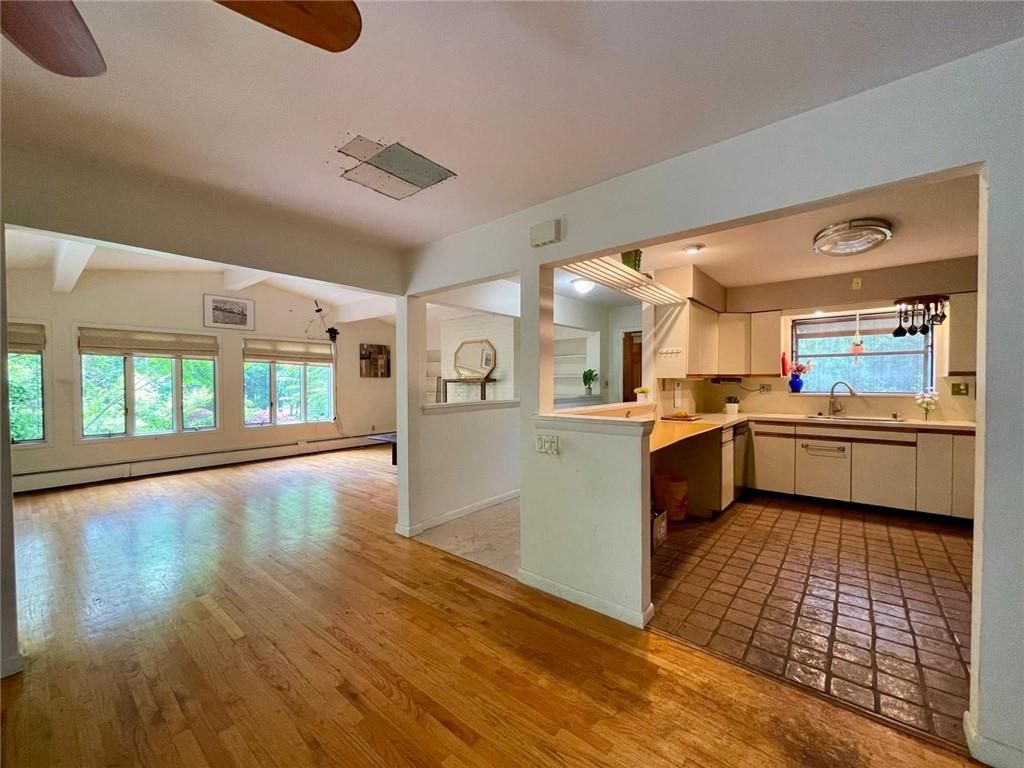 Interior, Kitchen, Wood Texture Flooring