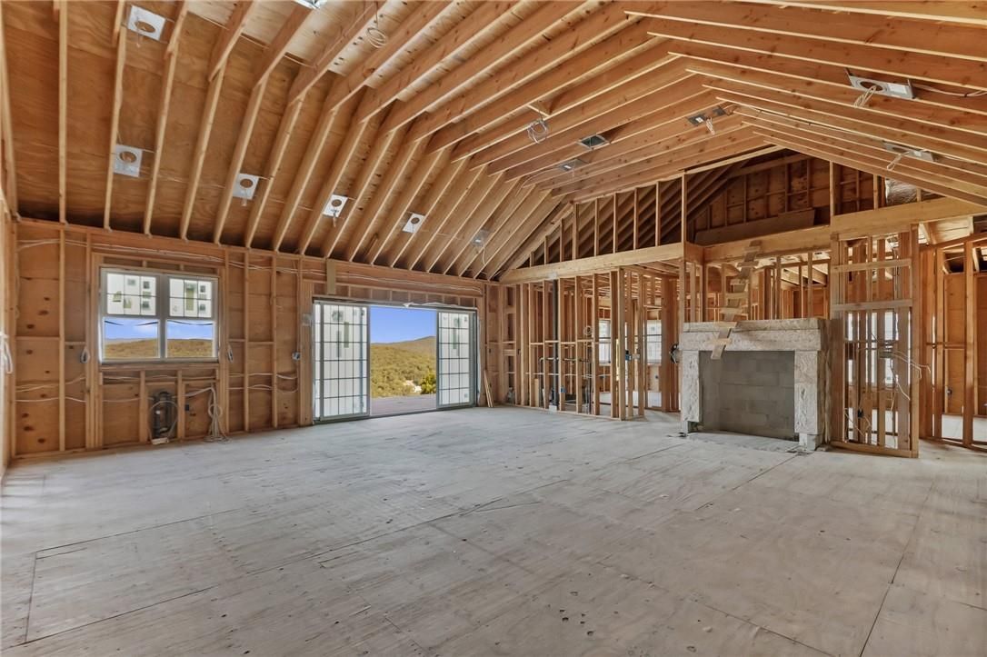 Empty room, Fireplace, Interior, Wooden Beams, Wooden Ceilings, Wood Texture Flooring, Wooden Walls