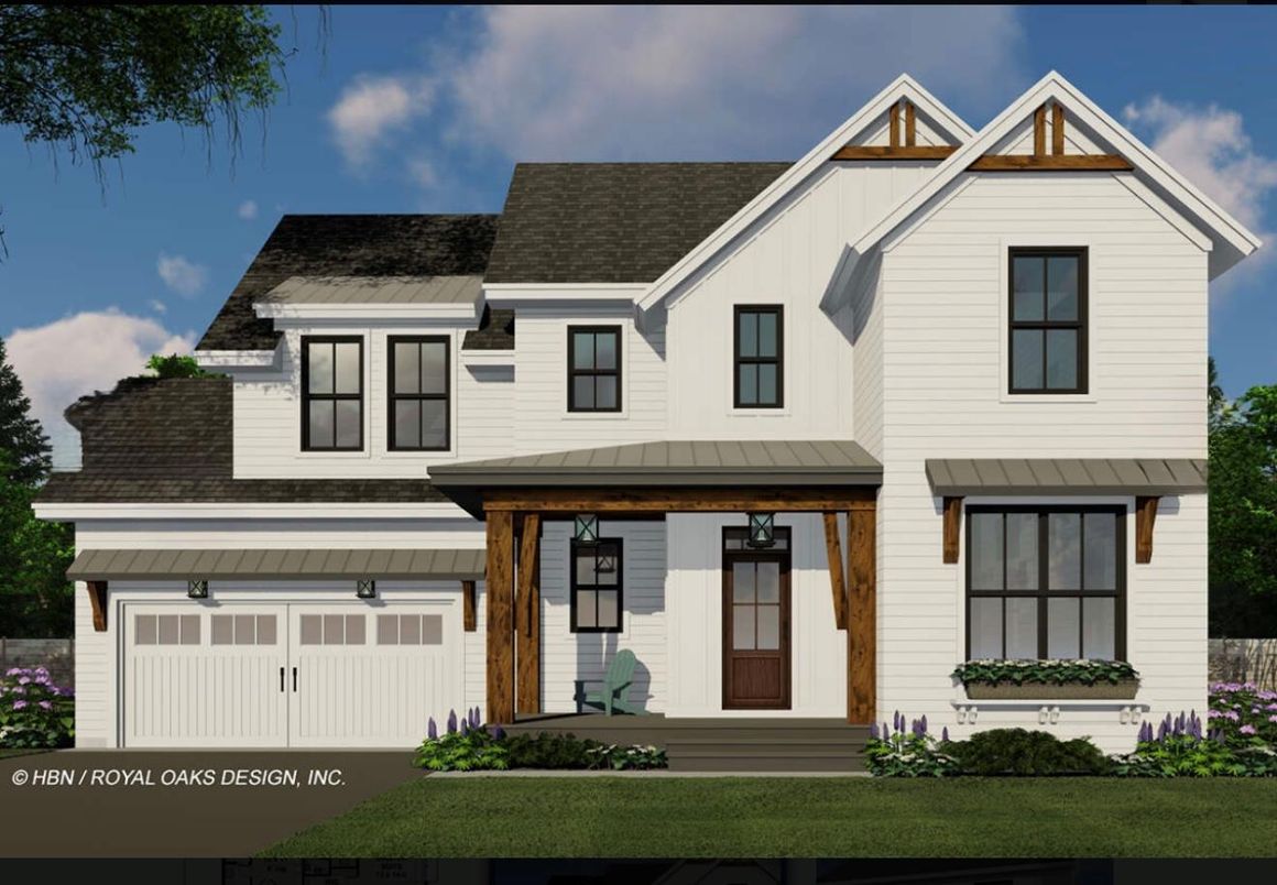 Attached, Exterior, Facade, Farmhouse