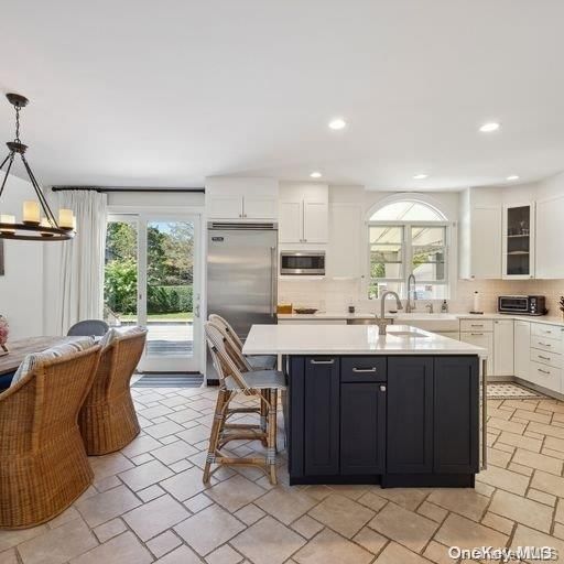 Interior, Kitchen, Pendant Lights, Recessed Lighting, Stainless Steel Appliances