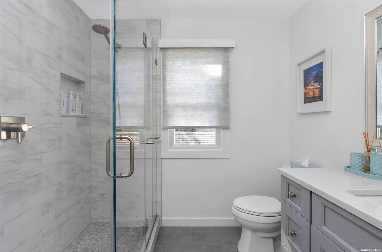 Bathroom, Glass Shower, Interior, Marble Walls