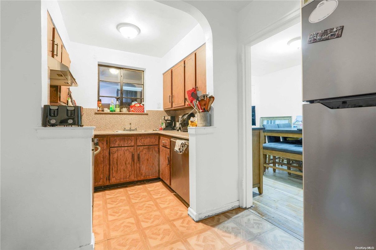 Interior, Kitchen, Wood Texture Flooring