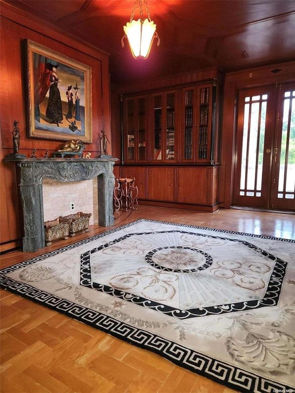 Fireplace, Interior, Wood Texture Flooring, Wooden Walls