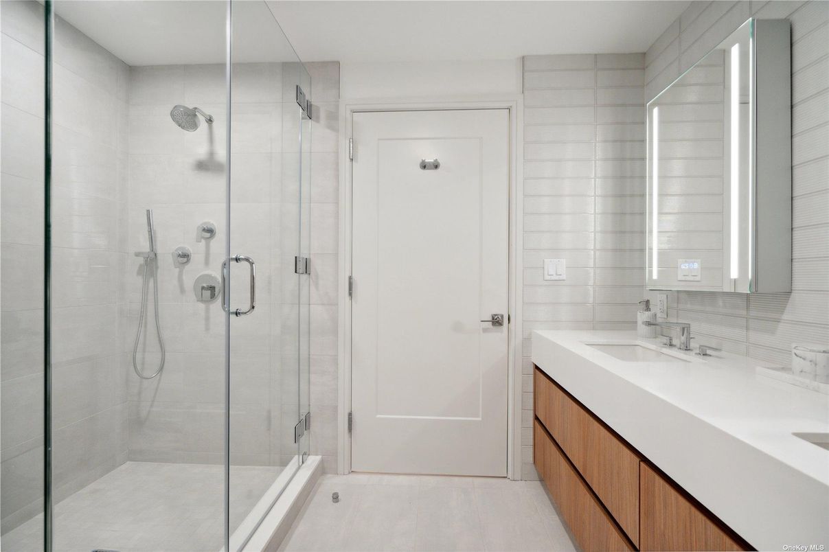 Bathroom, Dual Sink Vanities, Glass Shower, Interior