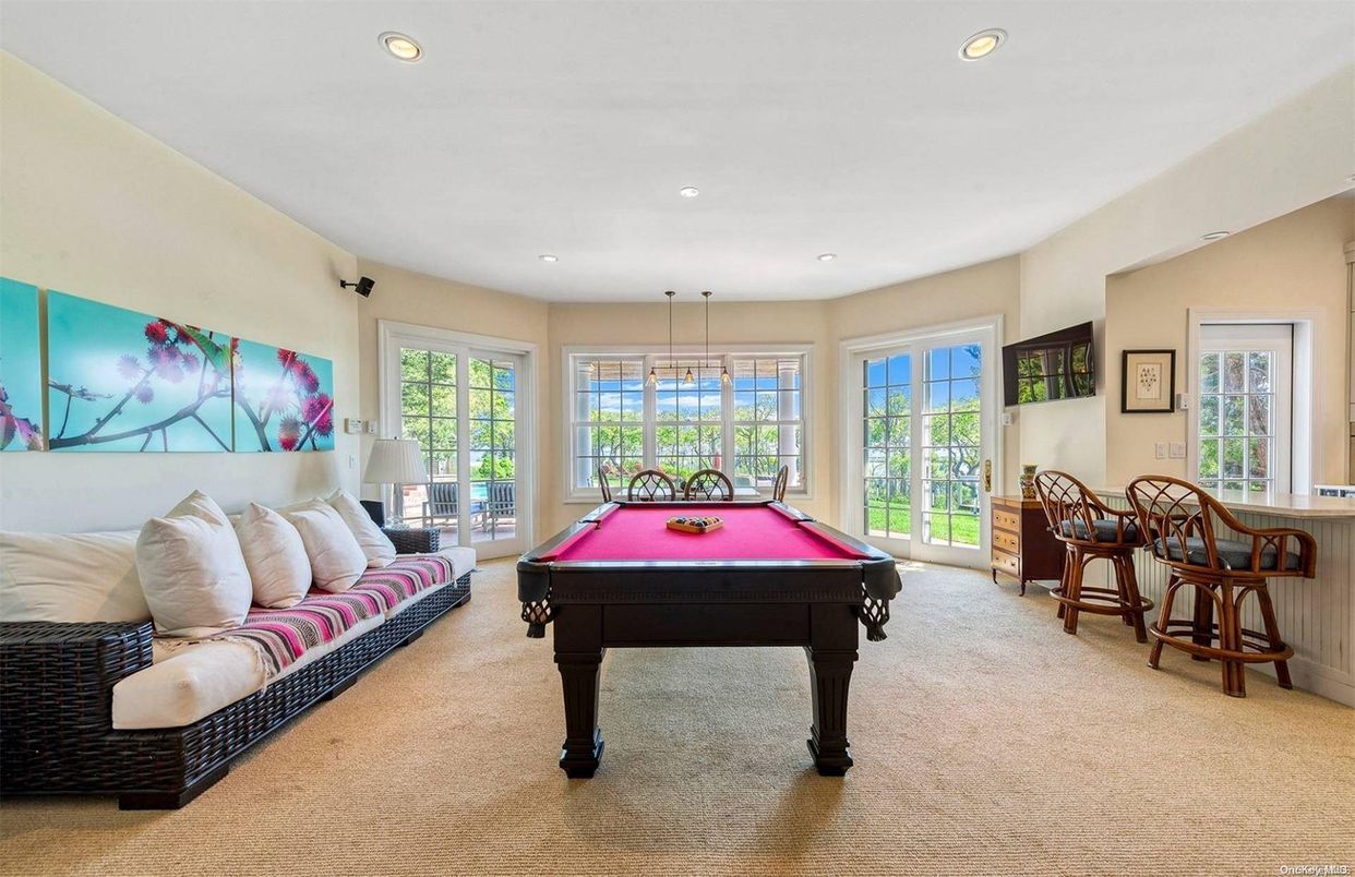 Billiard Table, Game Room, Interior, Pendant Lights, Recessed Lighting