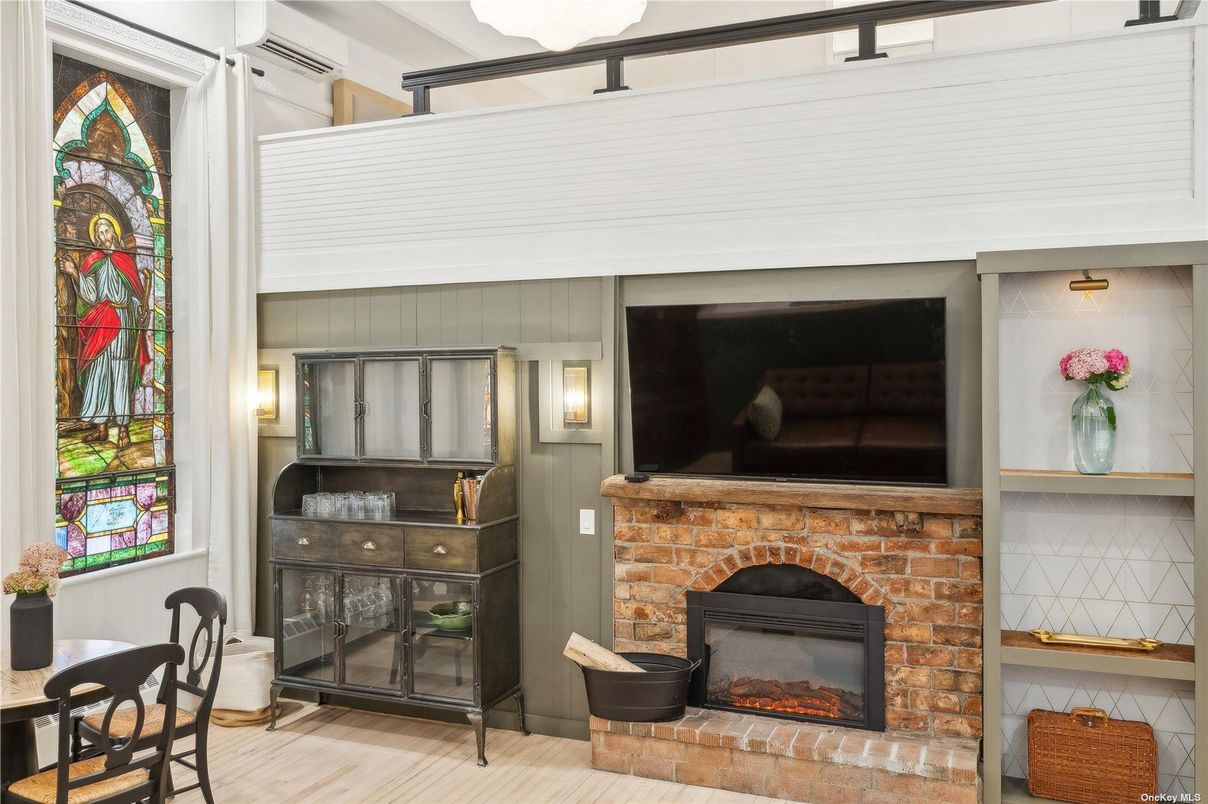 Fireplace, Interior, Wood Texture Flooring