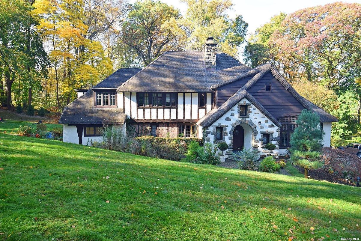 Attached, Backyard, Exterior, Facade, Tudor Revival