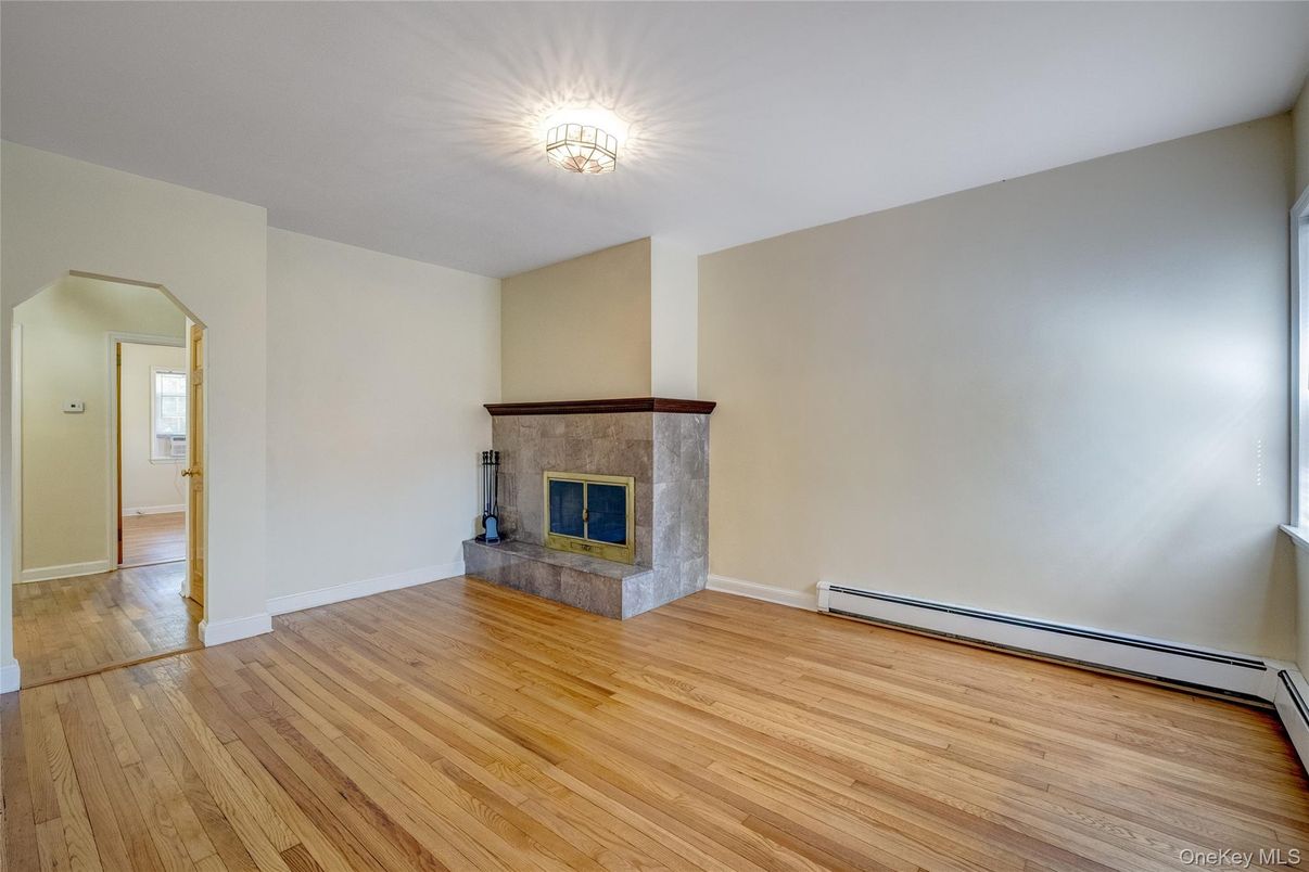 Empty room, Fireplace, Interior, Wood Texture Flooring