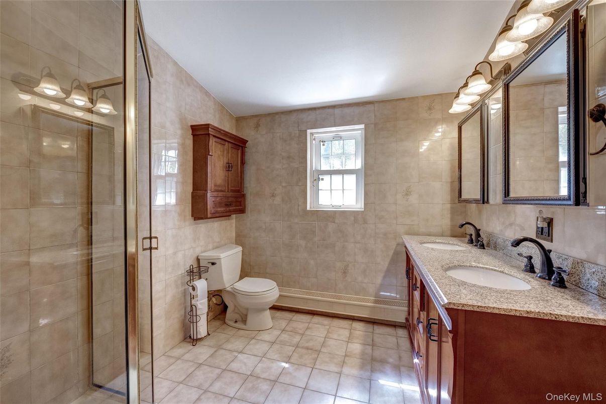 Bathroom, Dual Sink Vanities, Glass Shower, Interior