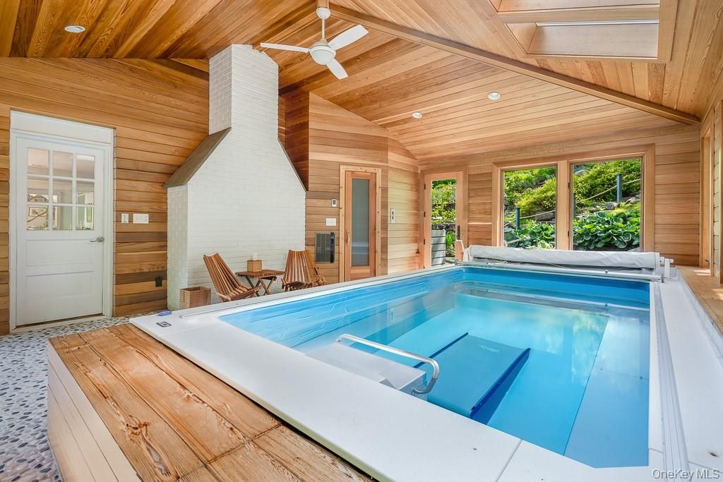 Interior, Pool, Recessed Lighting, Wooden Ceilings, Wooden Walls