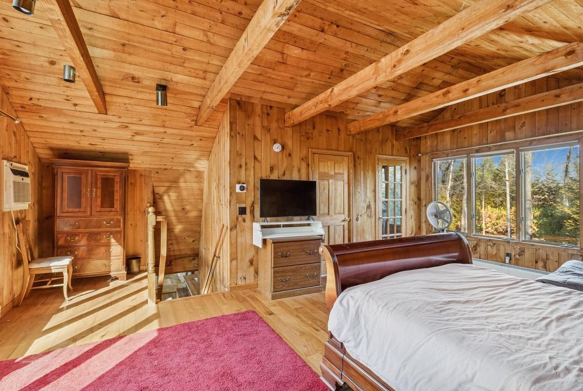 Bedroom, Interior, Wooden Beams, Wooden Ceilings, Wood Texture Flooring, Wooden Walls