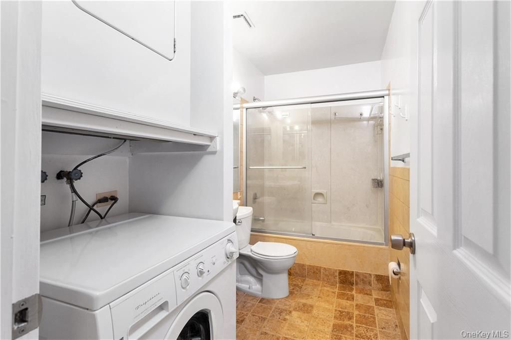 Bathroom, Glass Shower, Interior, Washer