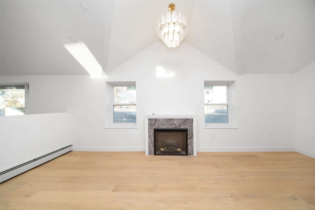 Empty room, Fireplace, Interior, Wood Texture Flooring