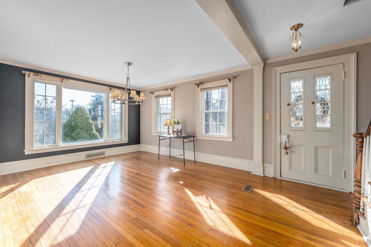 Chandelier, Home Office, Interior, Pendant Lights, Wood Texture Flooring