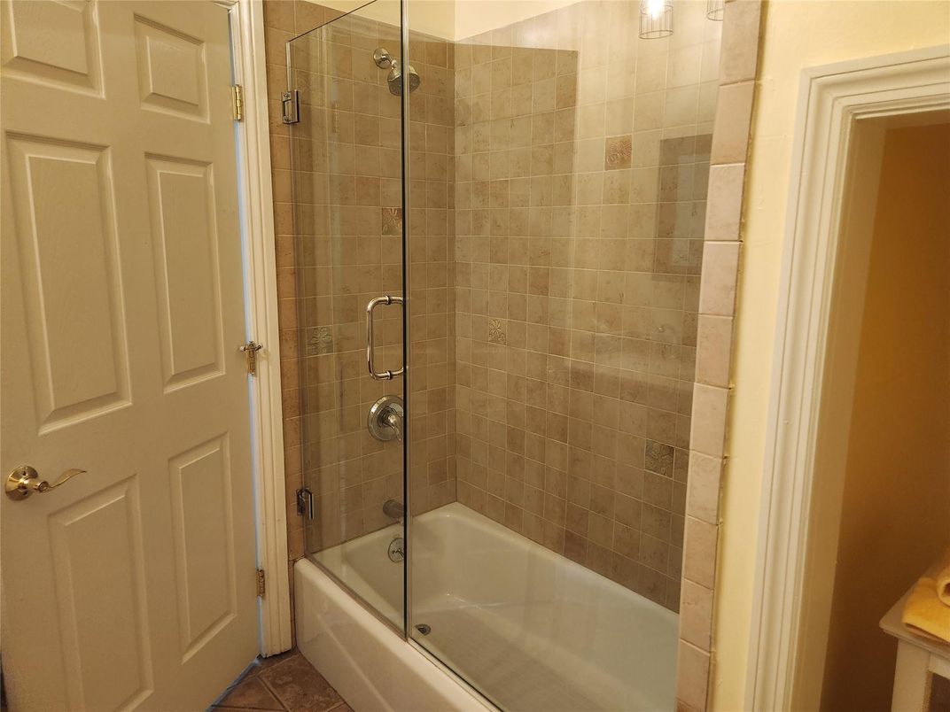 Bathroom, Glass Shower, Interior, Stone Walls