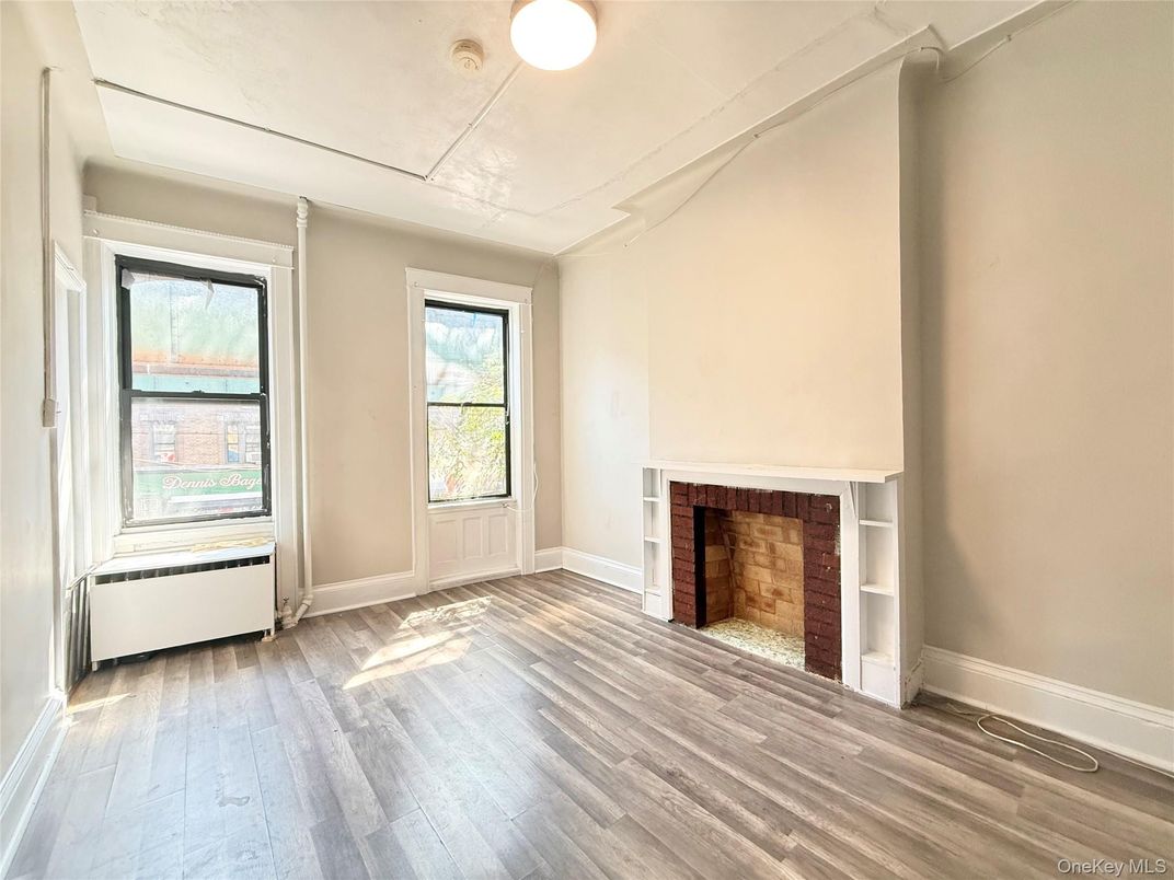 Empty room, Fireplace, Interior, Wood Texture Flooring