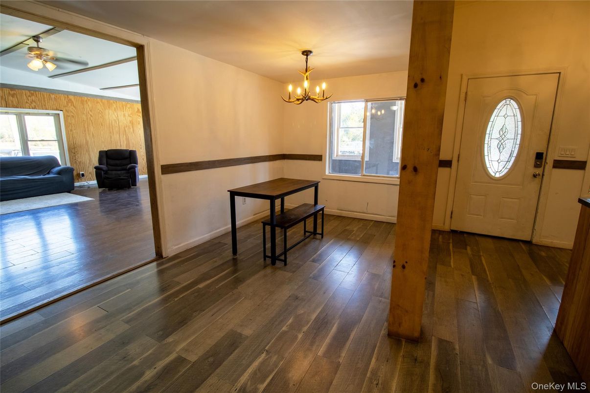 Chandelier, Interior, Wood Texture Flooring