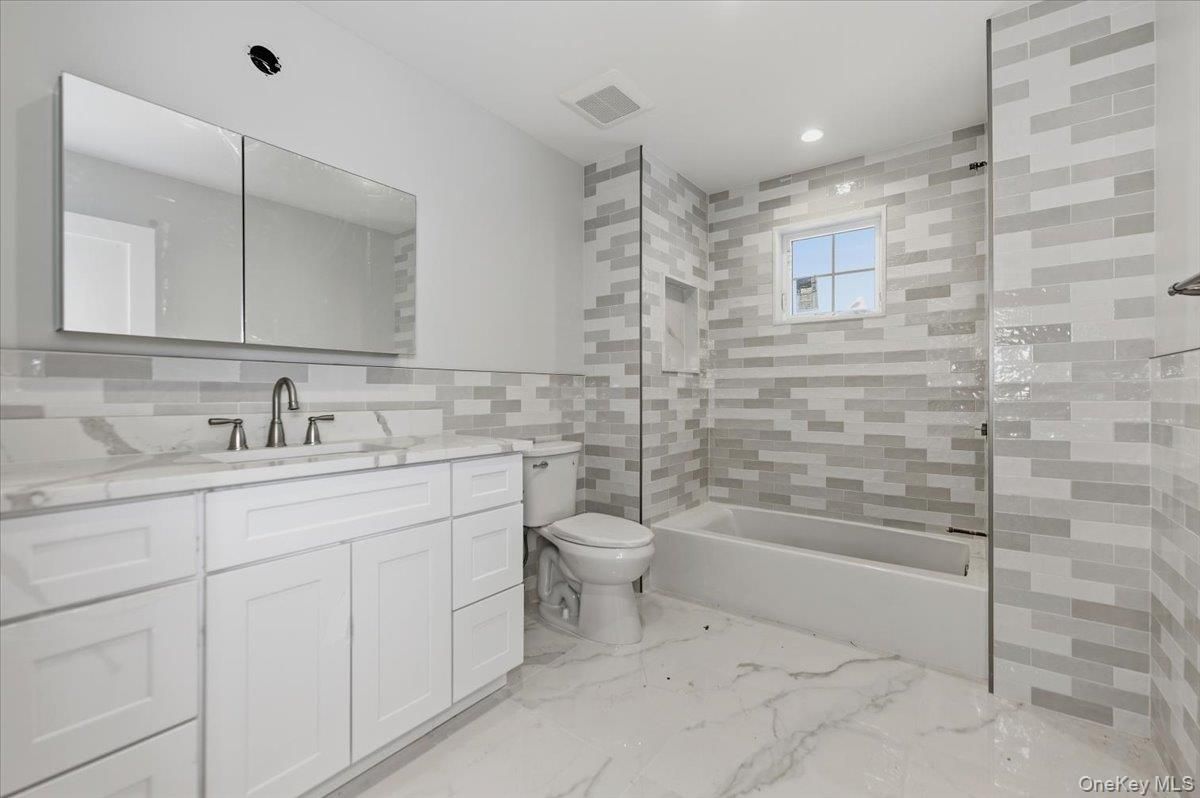 Bathroom, Glass Shower, Interior, Marble, Recessed Lighting