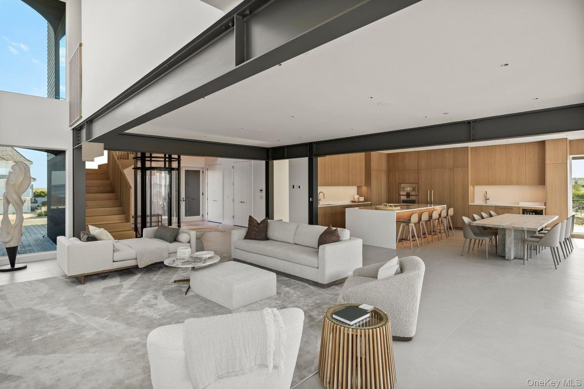 Dining room, Interior, Kitchen, Living room, Recessed Lighting