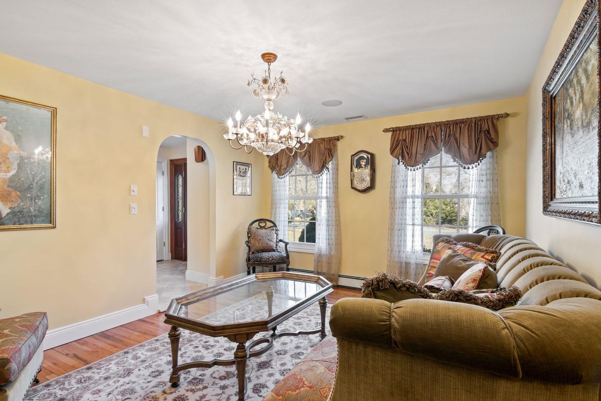 Chandelier, Interior, Living room, Wood Texture Flooring