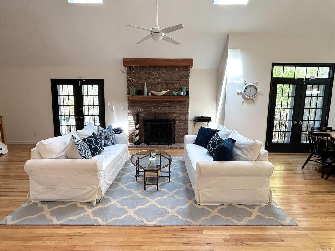 Fireplace, Interior, Living room, Stone Walls, Wood Texture Flooring