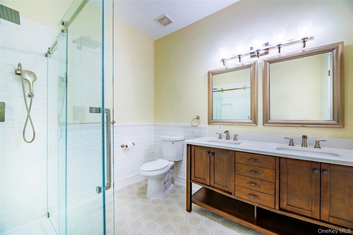 Bathroom, Dual Sink Vanities, Glass Shower, Interior