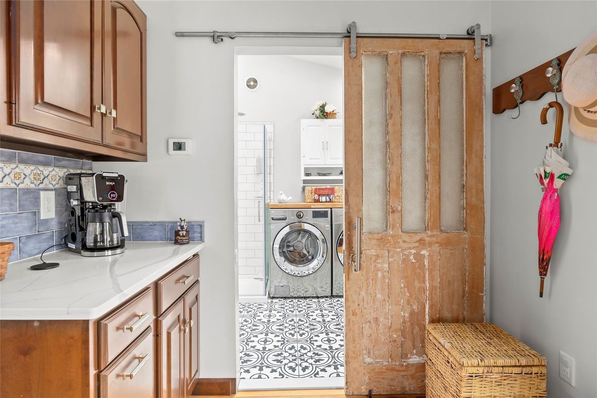 Interior, Kitchen, Tile Countertops, Utility Closets, Washer