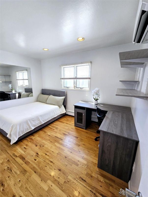 Bedroom, Home Office, Interior, Recessed Lighting, Wood Texture Flooring