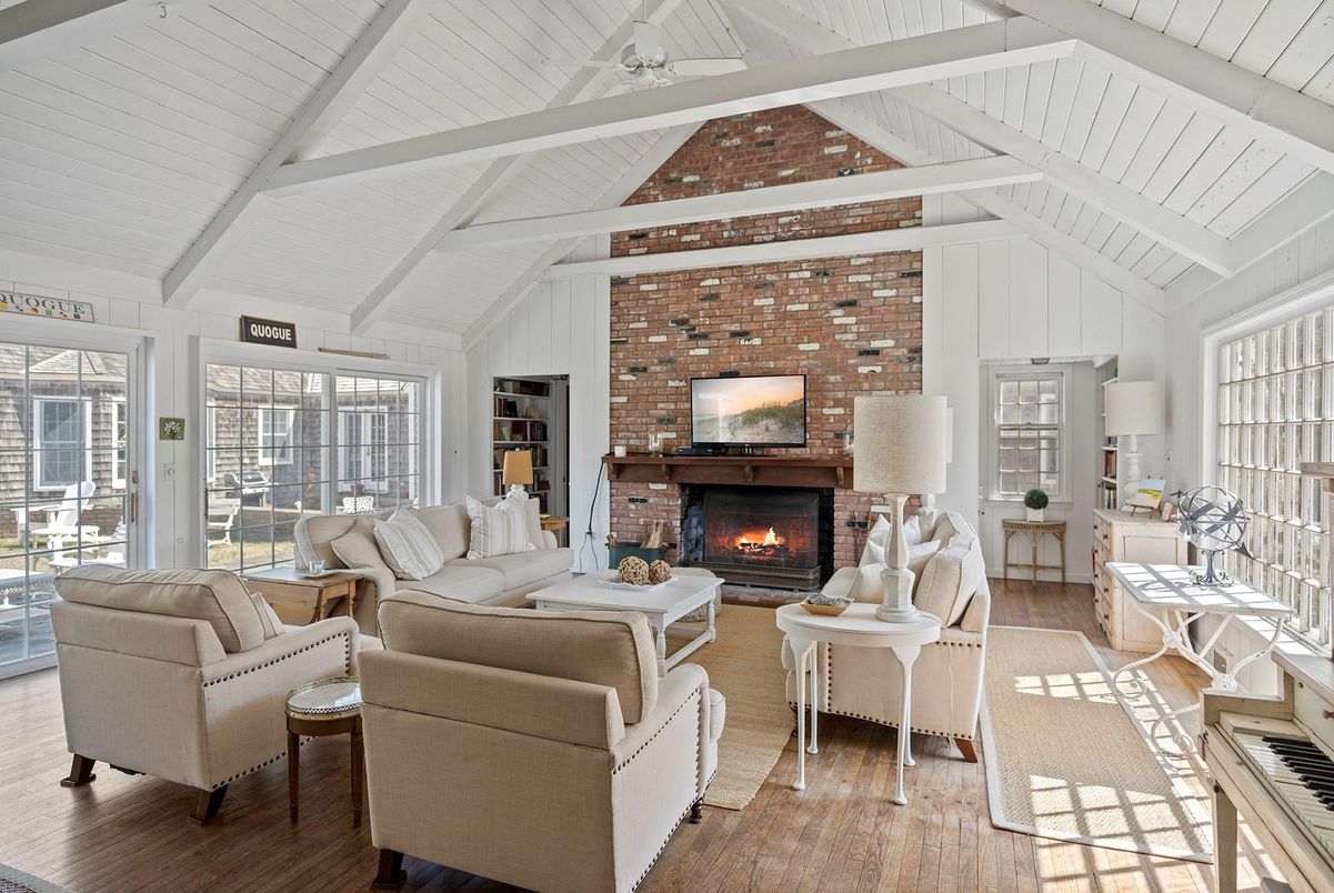 Fireplace, Interior, Living room, Piano, Stone Walls, Wood Texture Flooring