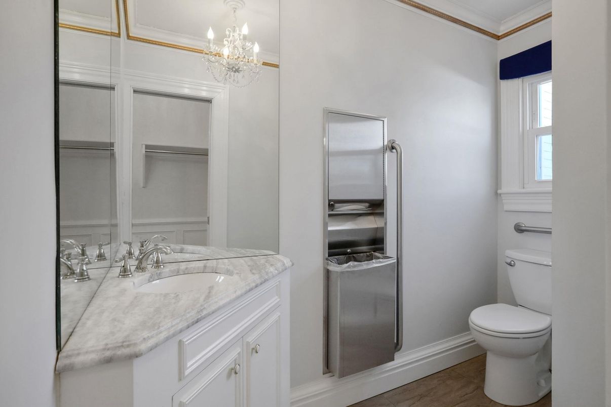 Bathroom, Chandelier, Interior, Wood Texture Flooring