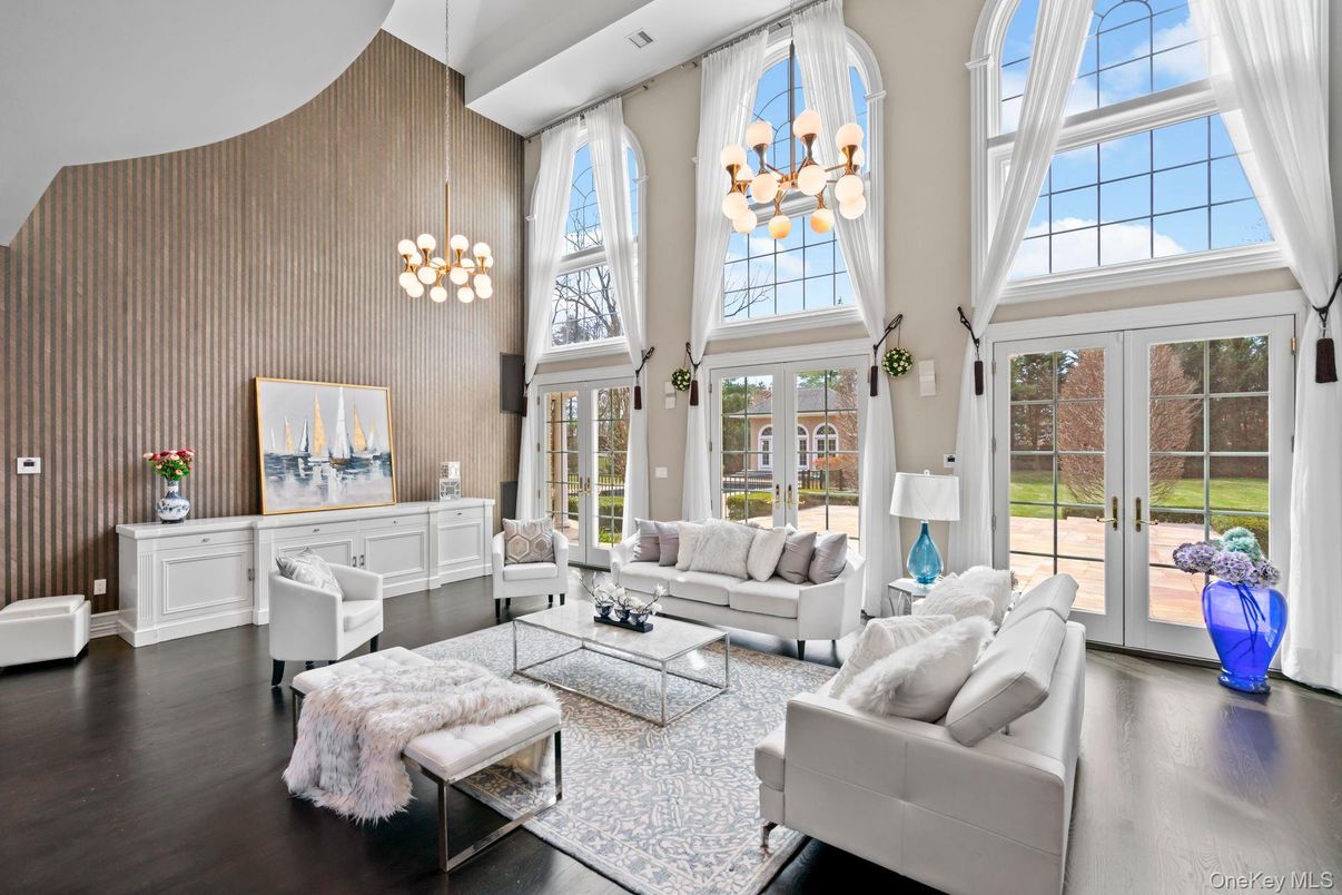 Glass Ceilings, Interior, Living room, Pendant Lights, Wood Texture Flooring