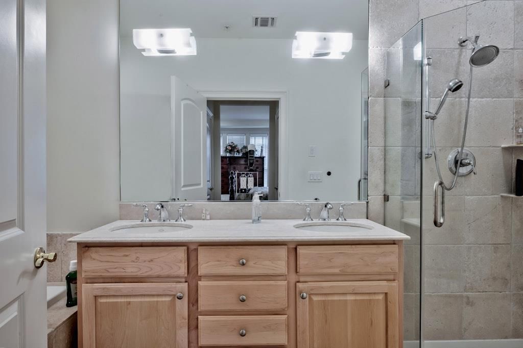 Bathroom, Dual Sink Vanities, Glass Shower, Interior