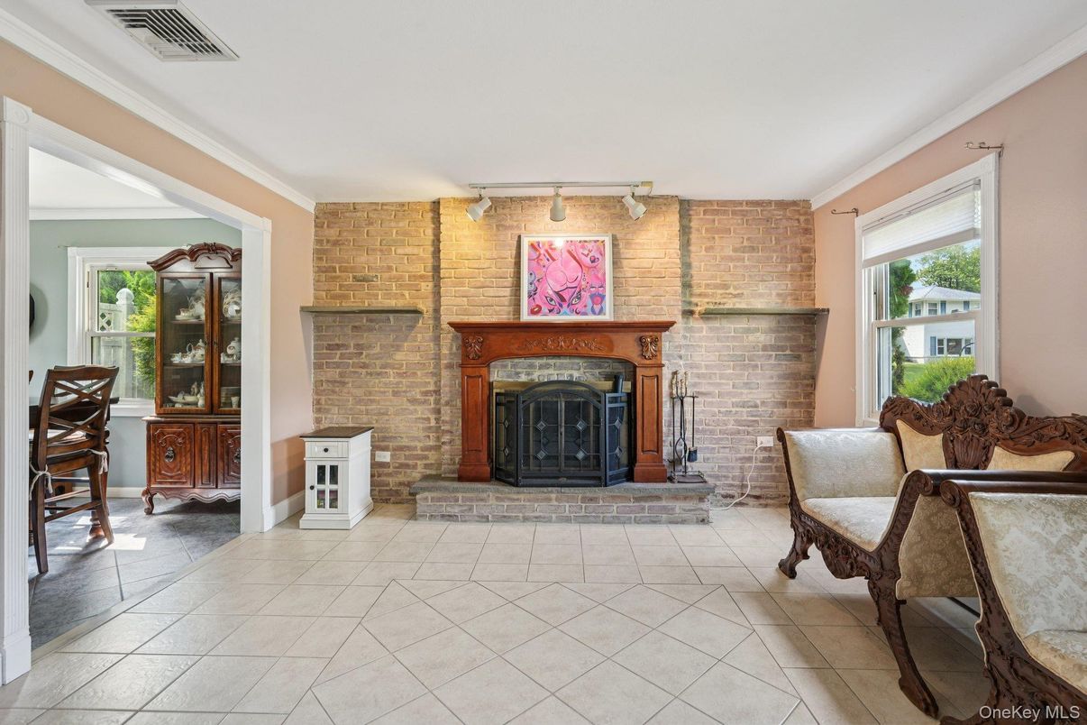 Fireplace, Interior, Stone Walls