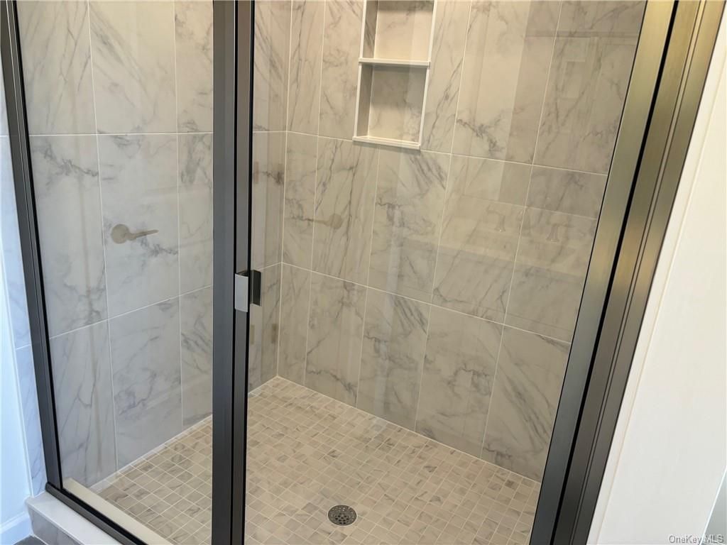 Bathroom, Glass Shower, Interior, Marble Walls