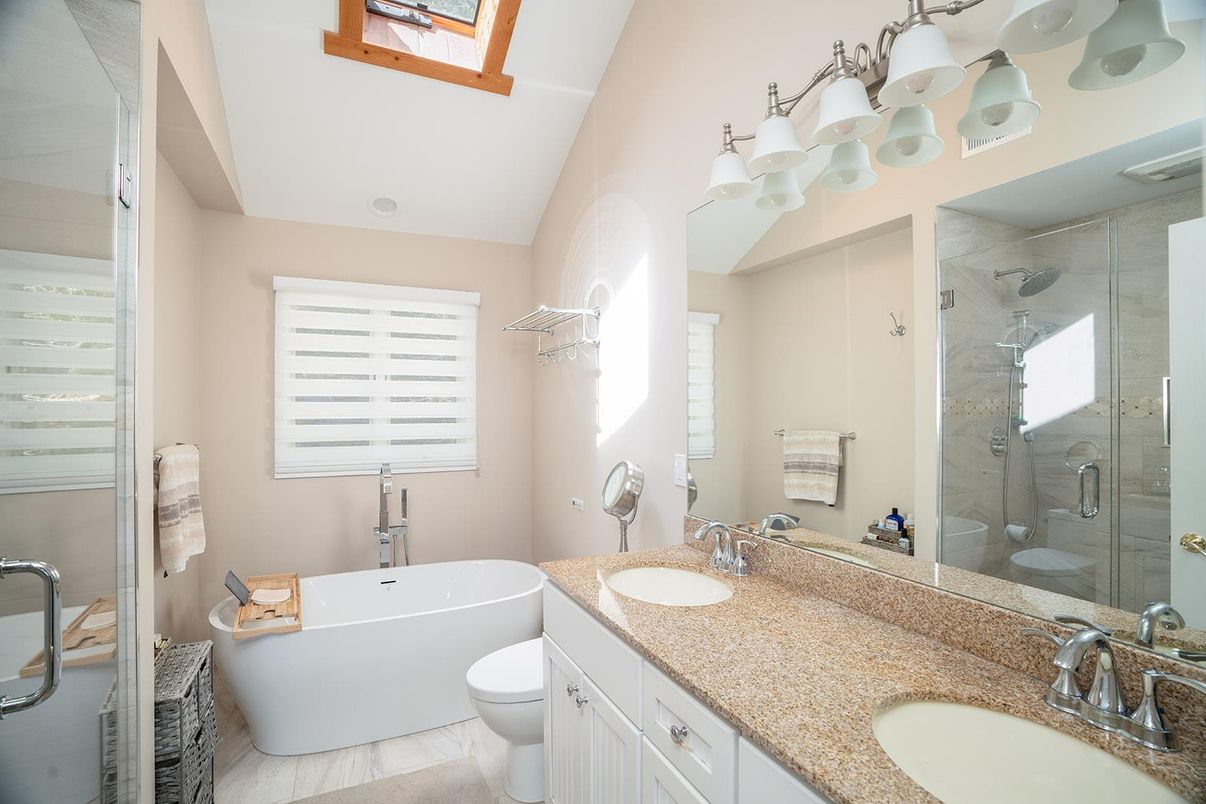 Bathroom, Dual Sink Vanities, Free Standing Baths, Glass Shower, Interior